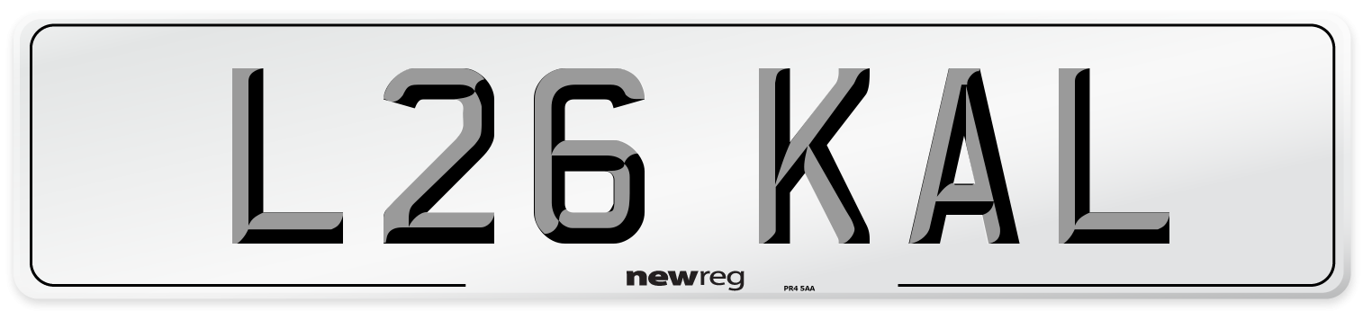 L26 KAL Number Plate from New Reg